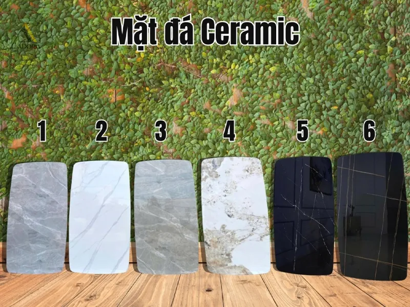 Mặt đá Ceramic bộ bàn ăn Adora Pamper Mặt đá Ceramic bộ bàn ăn Adora Pamper