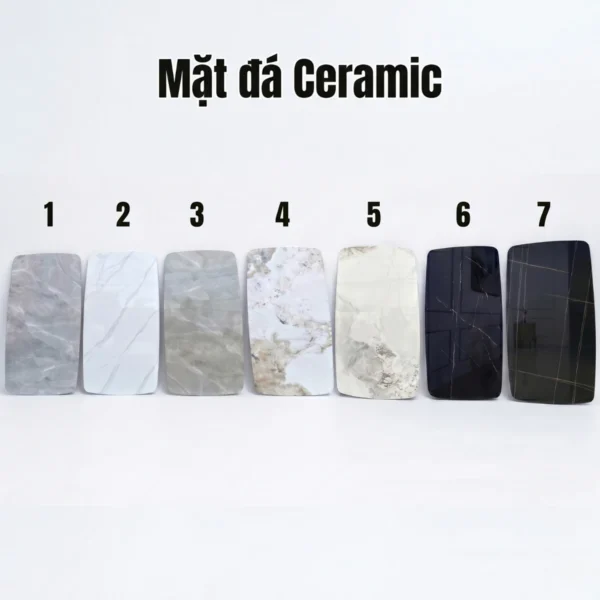 Bàn ăn mặt đá ceramic 1m6 6 ghế Cozy