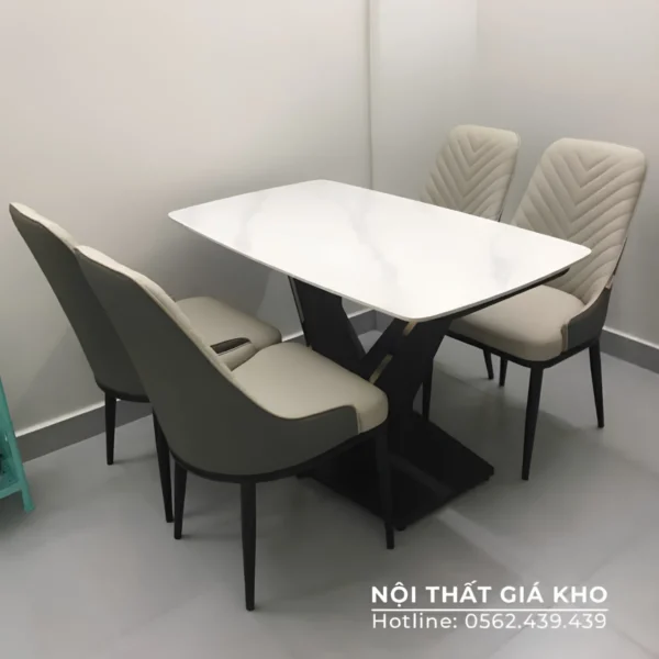 Bàn ăn mặt đá ceramic Adora Spine