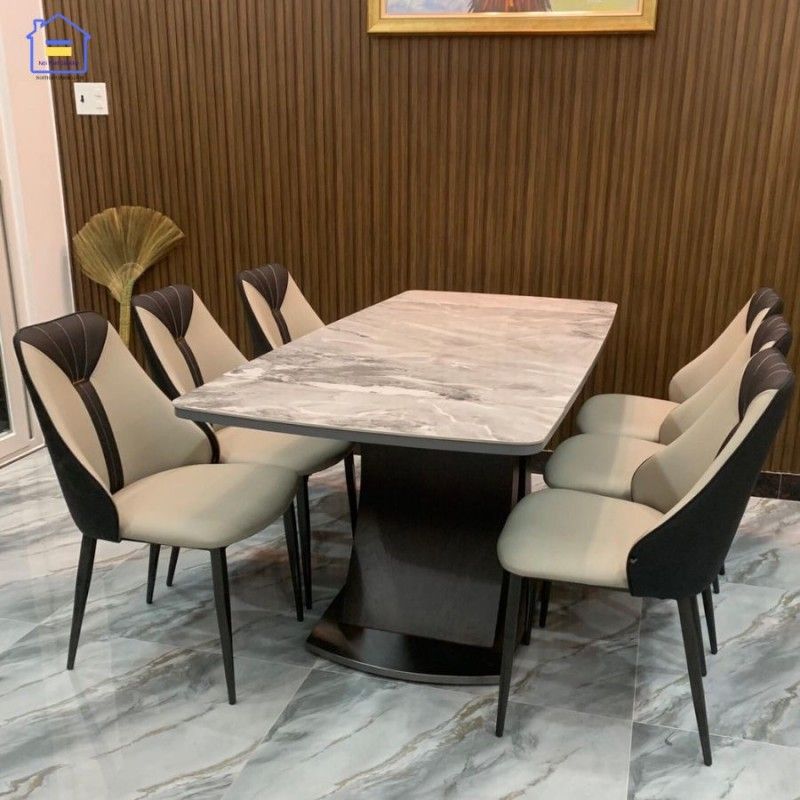 Bàn ăn mặt đá thông minh kéo dài ghế Y59