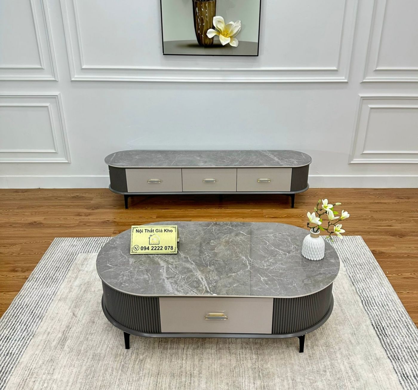 Bàn sofa hộc kéo nhập khẩu GK40