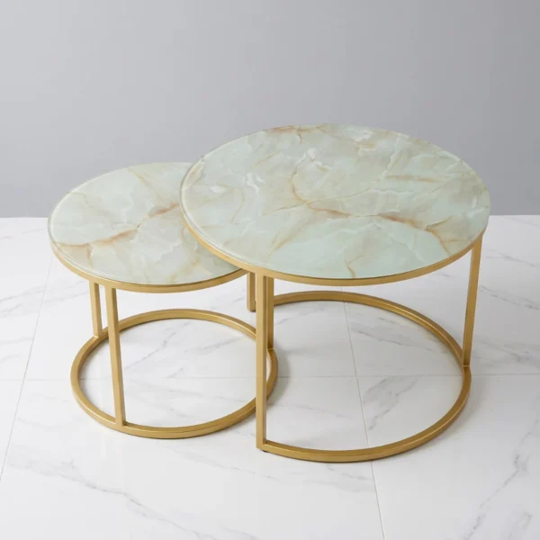 Bàn sofa tròn đôi TL108