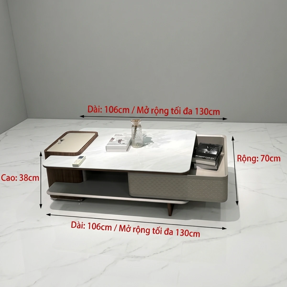 Bàn trà sofa thông minh nhập khẩu BT15