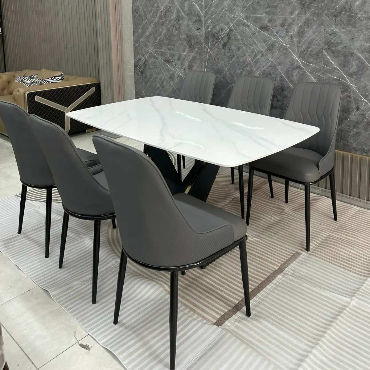 Bộ bàn ăn 6 ghế Adora Luxury