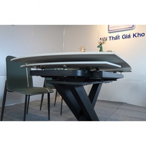 Bộ bàn ăn thông minh tròn xoay hình chữ nhật kèm ghế Vertical