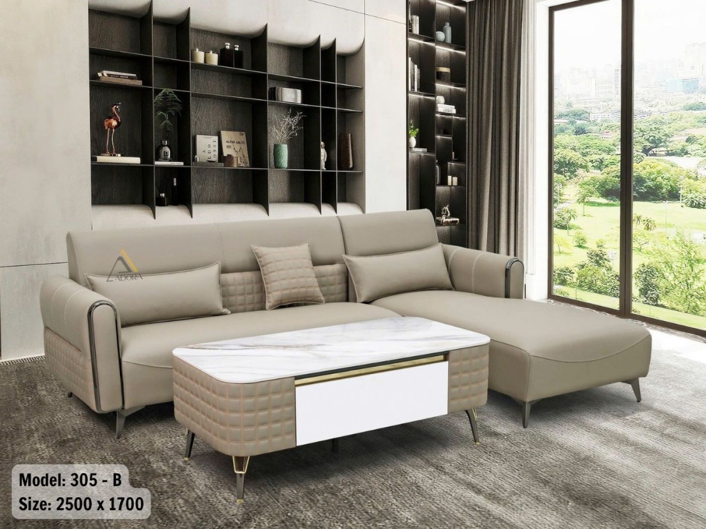 Sofa góc L Adora VT305