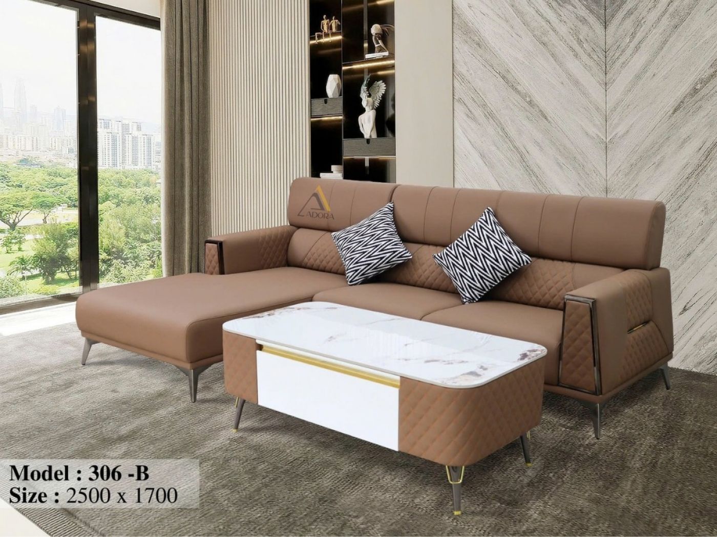 Sofa góc L Adora VT306