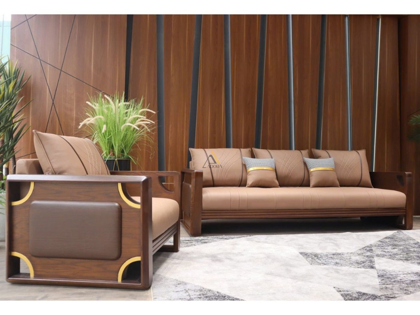 Ghế sofa gỗ sồi hiện đại GK13