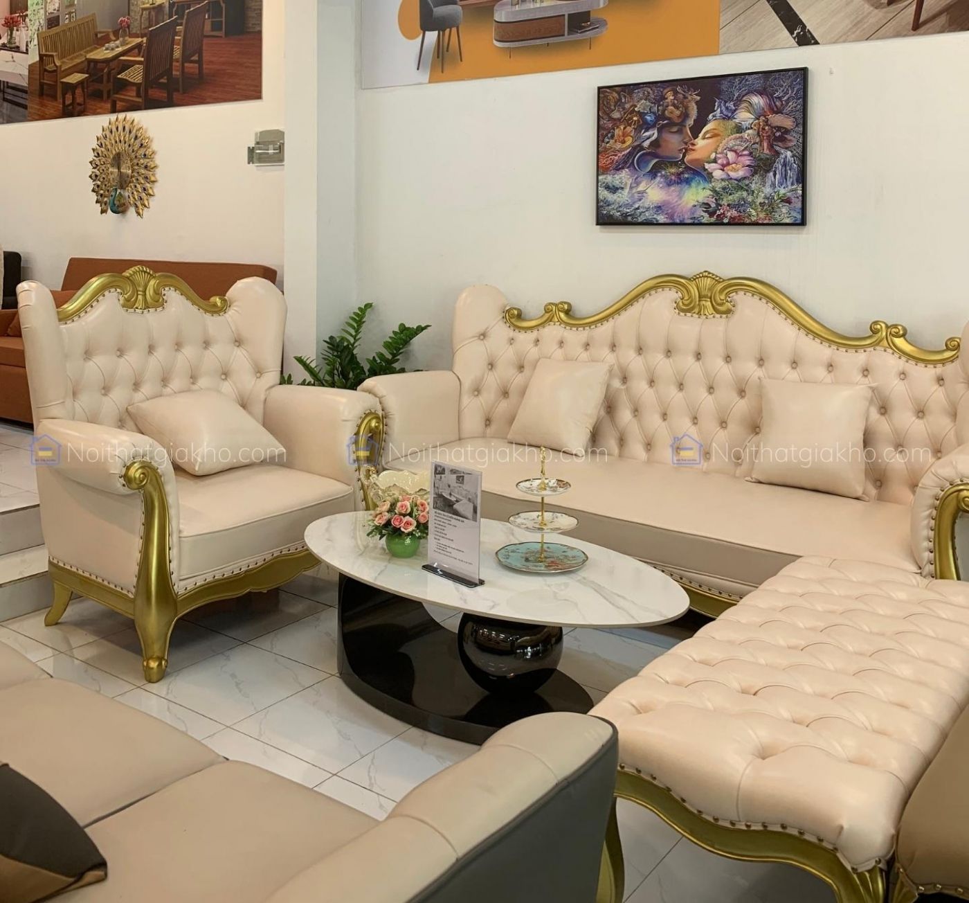 Bộ sofa tân cổ điển hoàng gia cao cấp