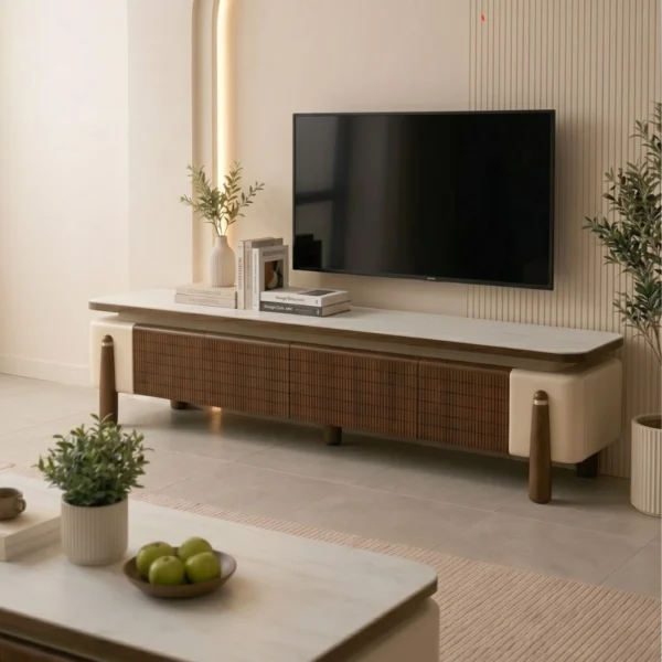 Combo bàn trà và kệ tivi nhập khẩu BT23