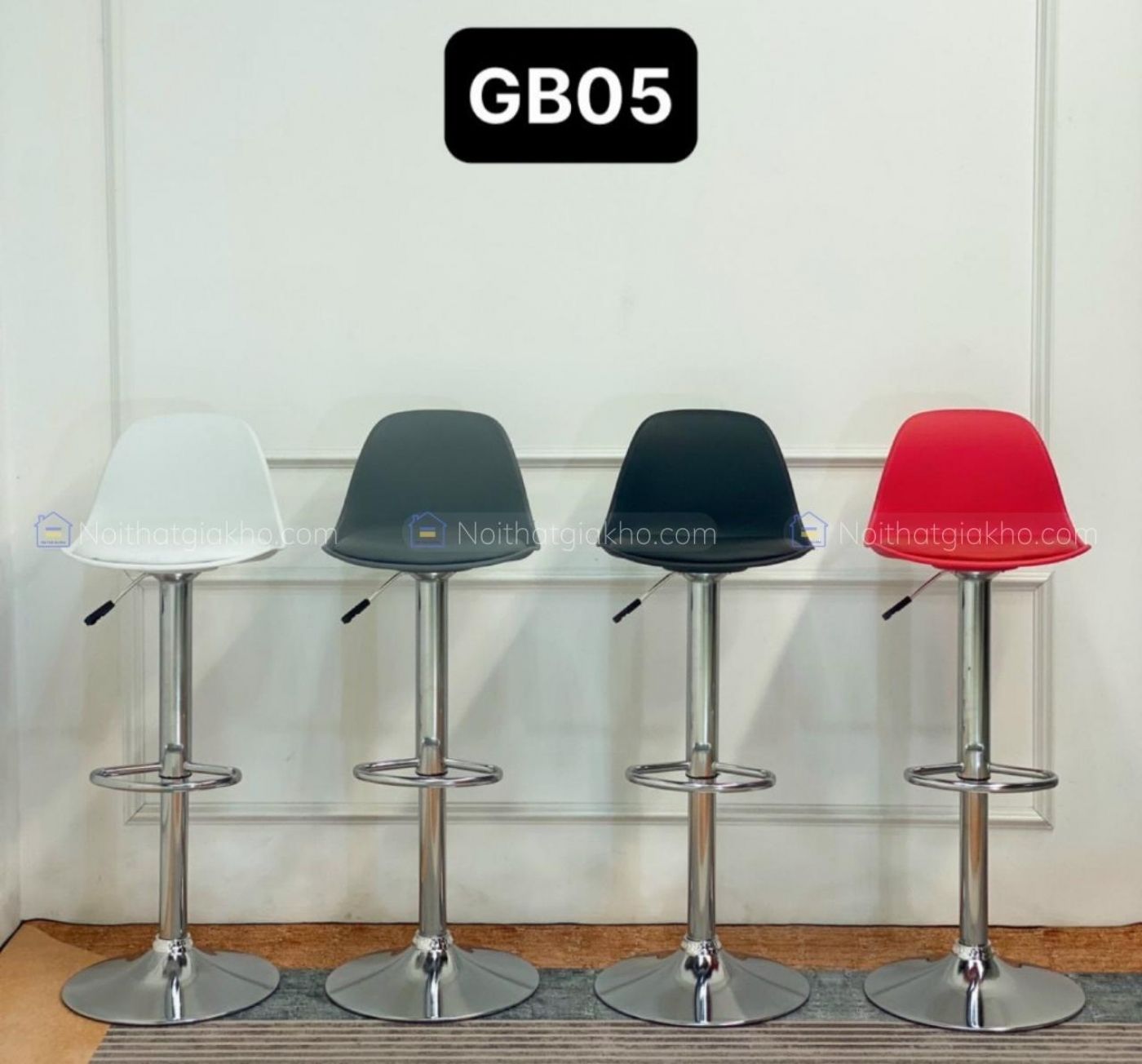 Ghế quầy bar bọc da nâng hạ hiện đại GB05