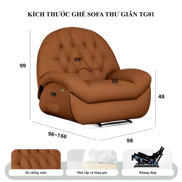 Ghế sofa thư giãn giá rẻ TG01