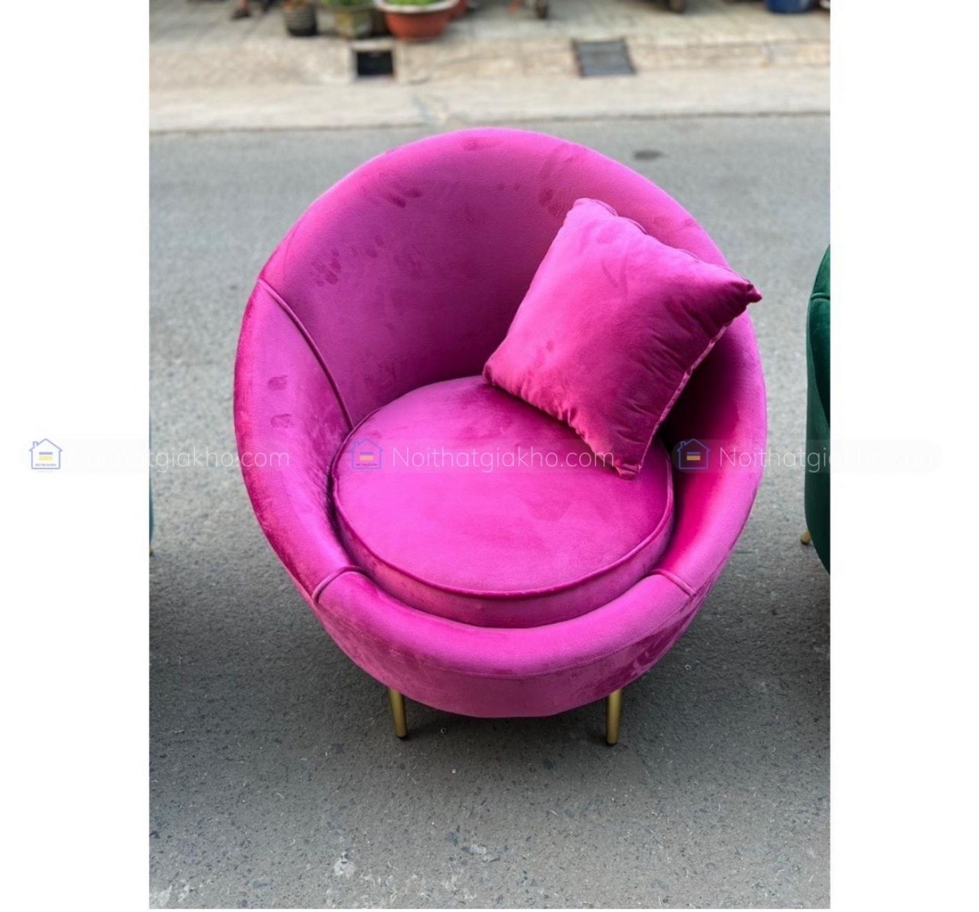 Ghế sofa thư giãn cho tiệm Nail, Sofa đơn nhỏ gọn