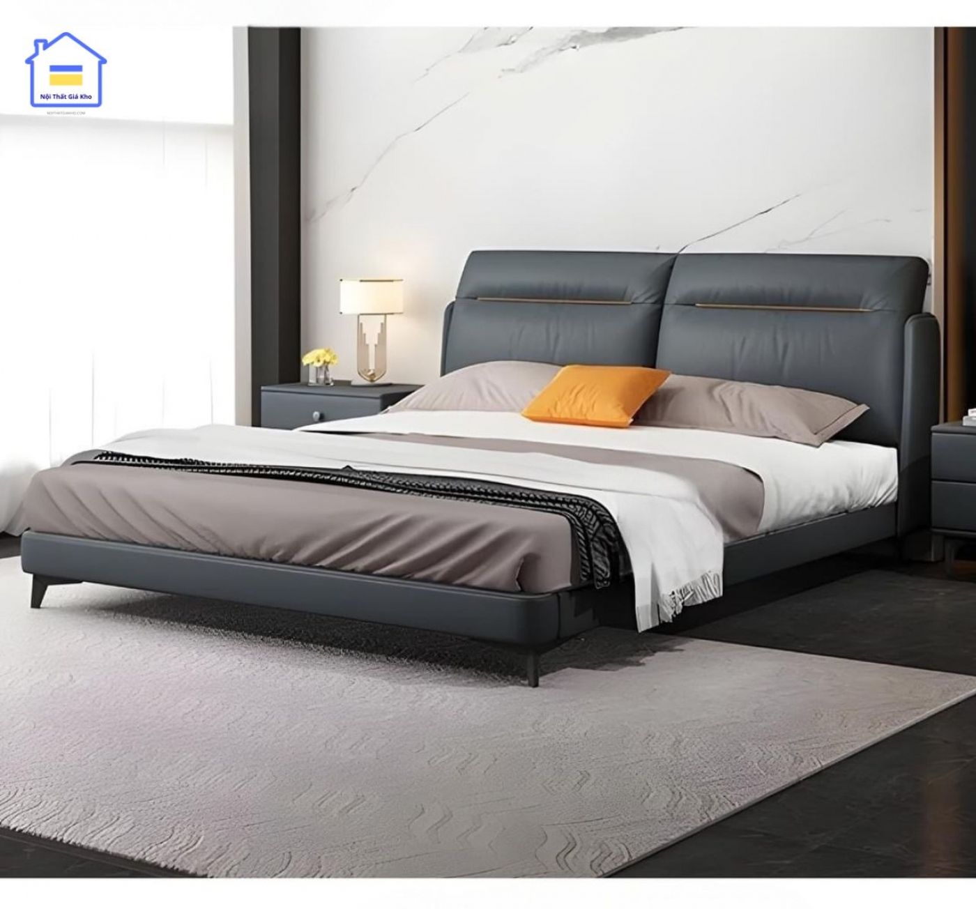 Giường bọc da Adora GGK08