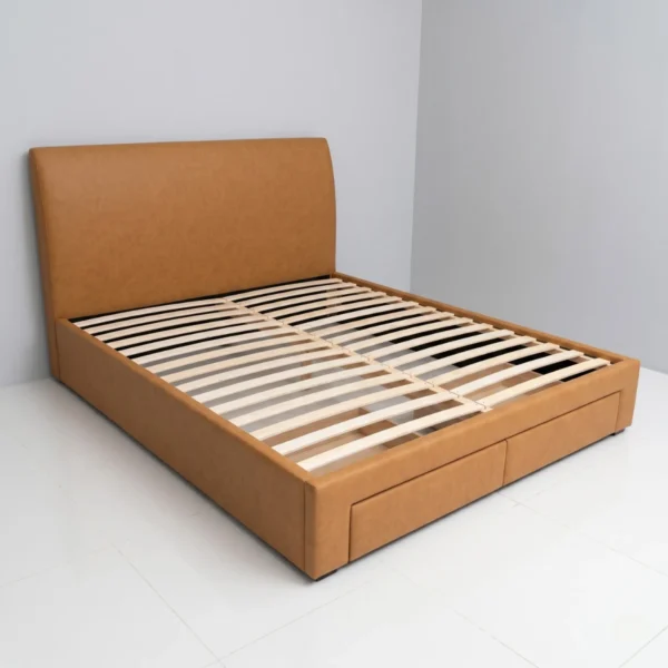Giường bọc da Adora hộc kéo