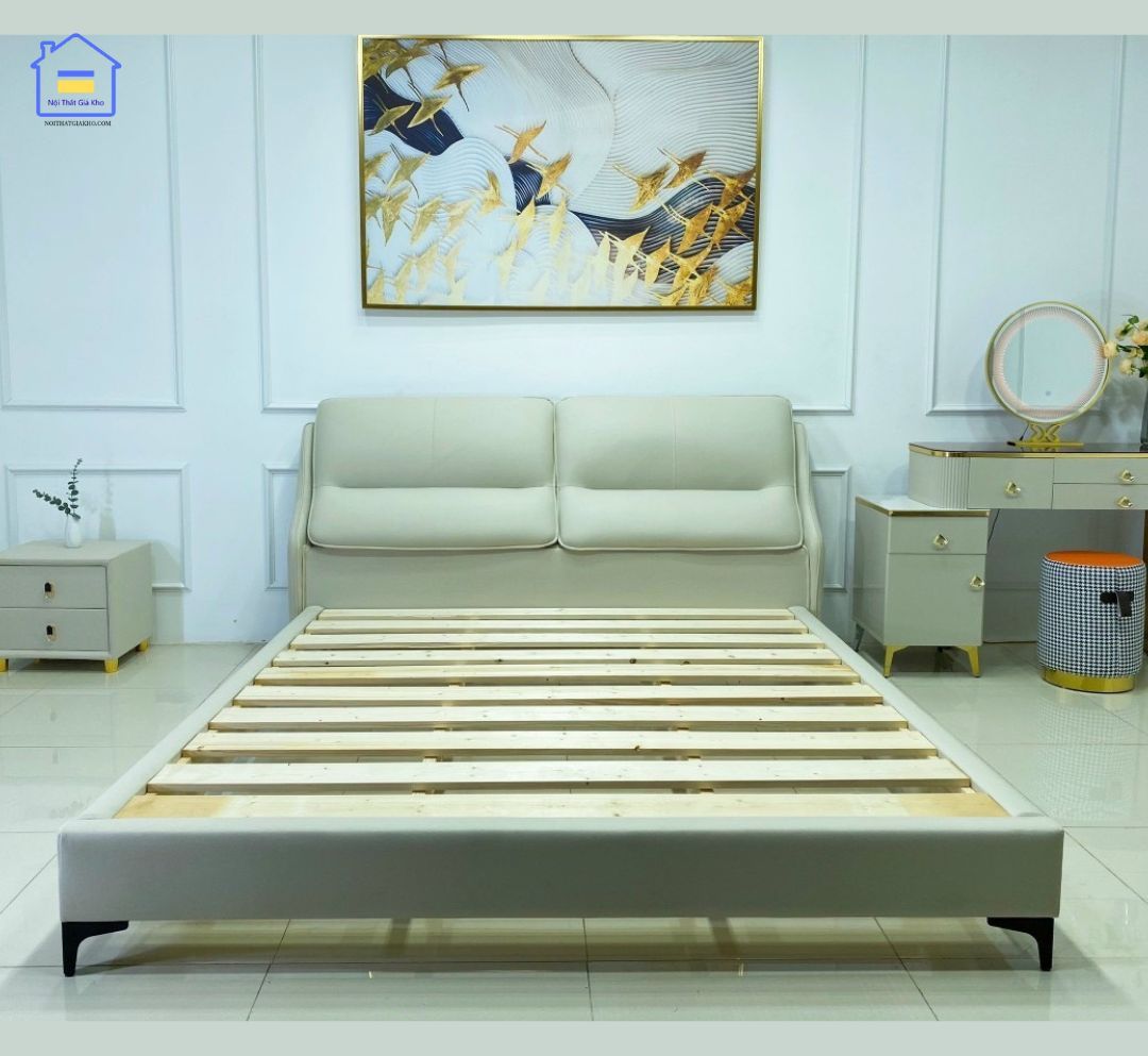Giường bọc da hiện đại nhập khẩu GN07