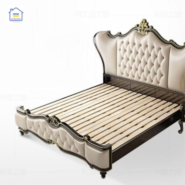 Giường bọc nệm hoàng gia GN01, Giường bọc nệm nhập khẩu cao cấp