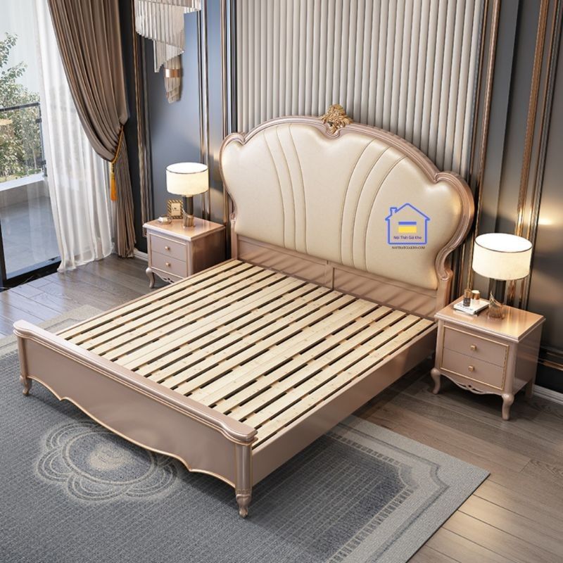 Giường bọc nệm hoàng gia nhập khẩu