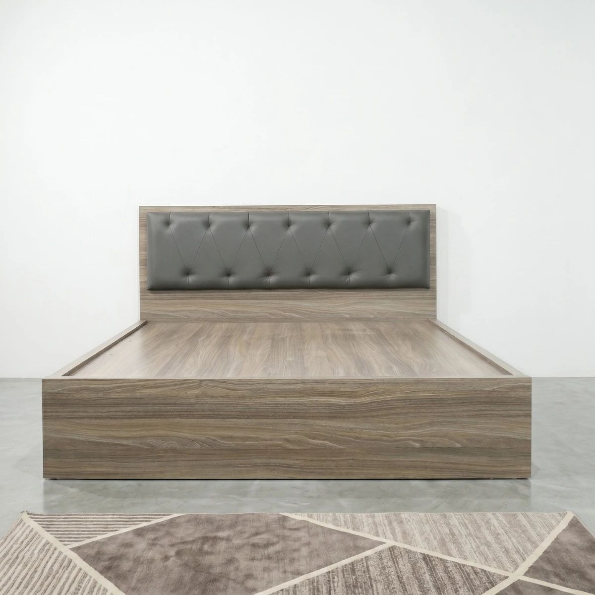 Giường gỗ MDF bọc nệm