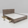 Giường gỗ công nghiệp MDF 2 hộc kéo