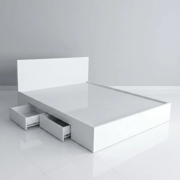 Giường gỗ công nghiệp MDF 2 hộc kéo