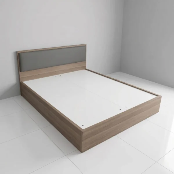 Giường gỗ MDF bọc nệm giá rẻ