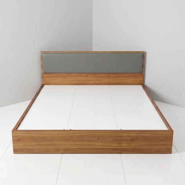 Giường gỗ MDF bọc nệm giá rẻ
