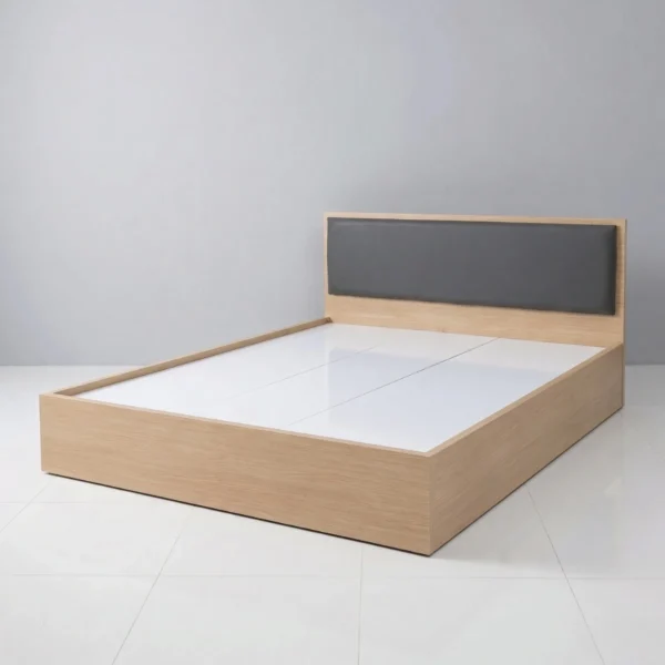 Giường gỗ MDF bọc nệm giá rẻ