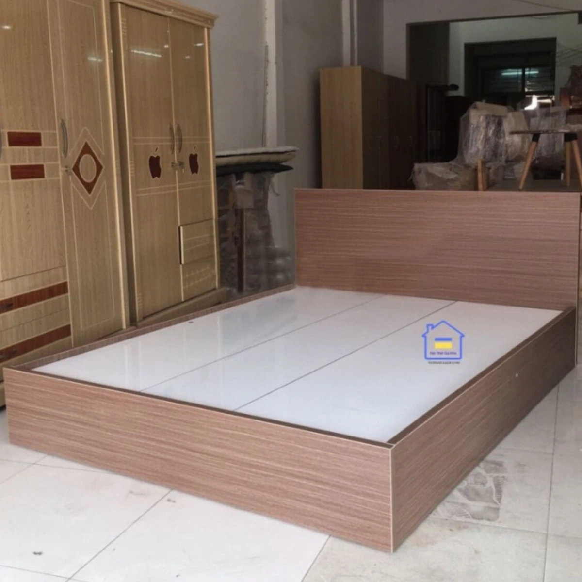 Giường gỗ MDF Melamine giá rẻ