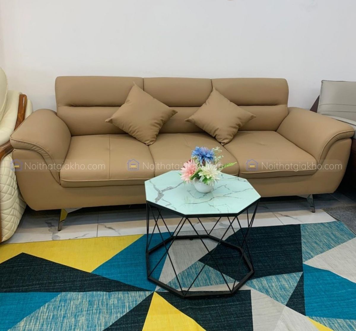 Sofa băng da 2m2 đẹp hiện đại