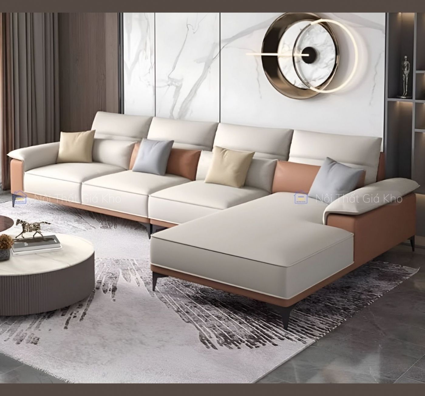 Sofa chữ L nhỏ gọn Adora
