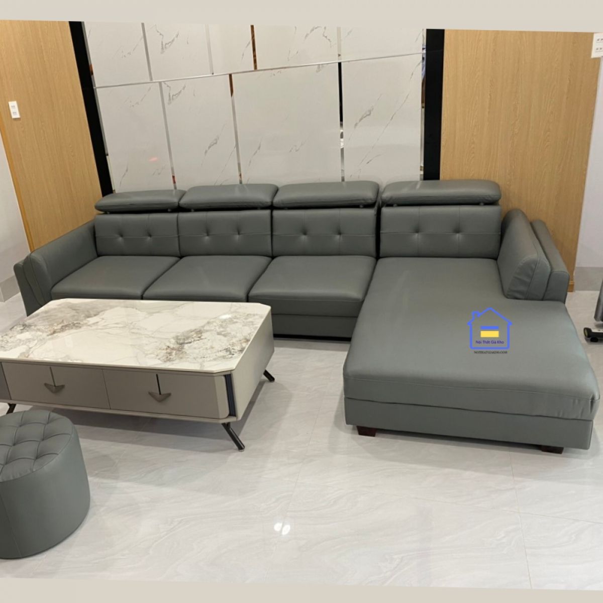 Sofa chữ L phòng khách cao cấp GK34