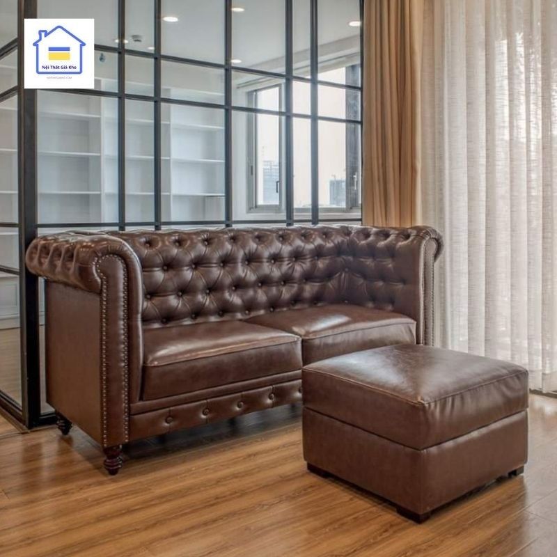 Sofa cổ điển bọc da cao cấp