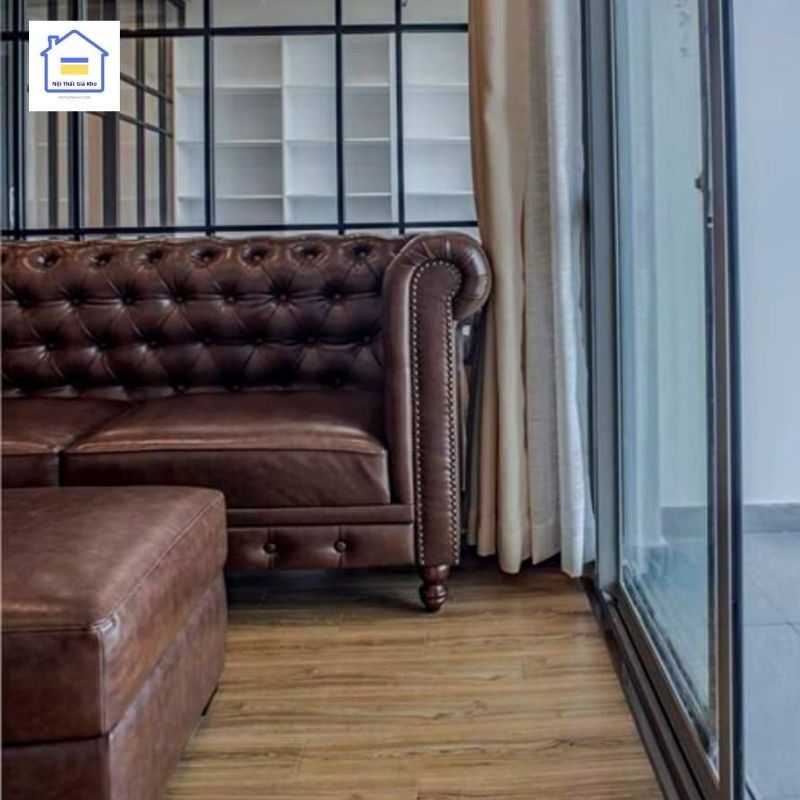 Sofa cổ điển bọc da cao cấp