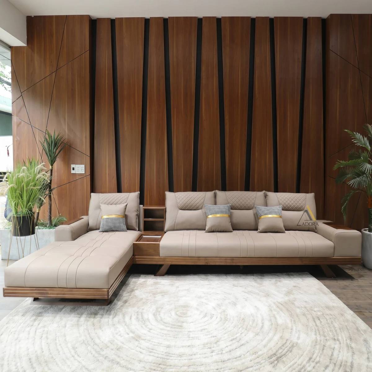 Sofa gỗ góc L Adora VT882