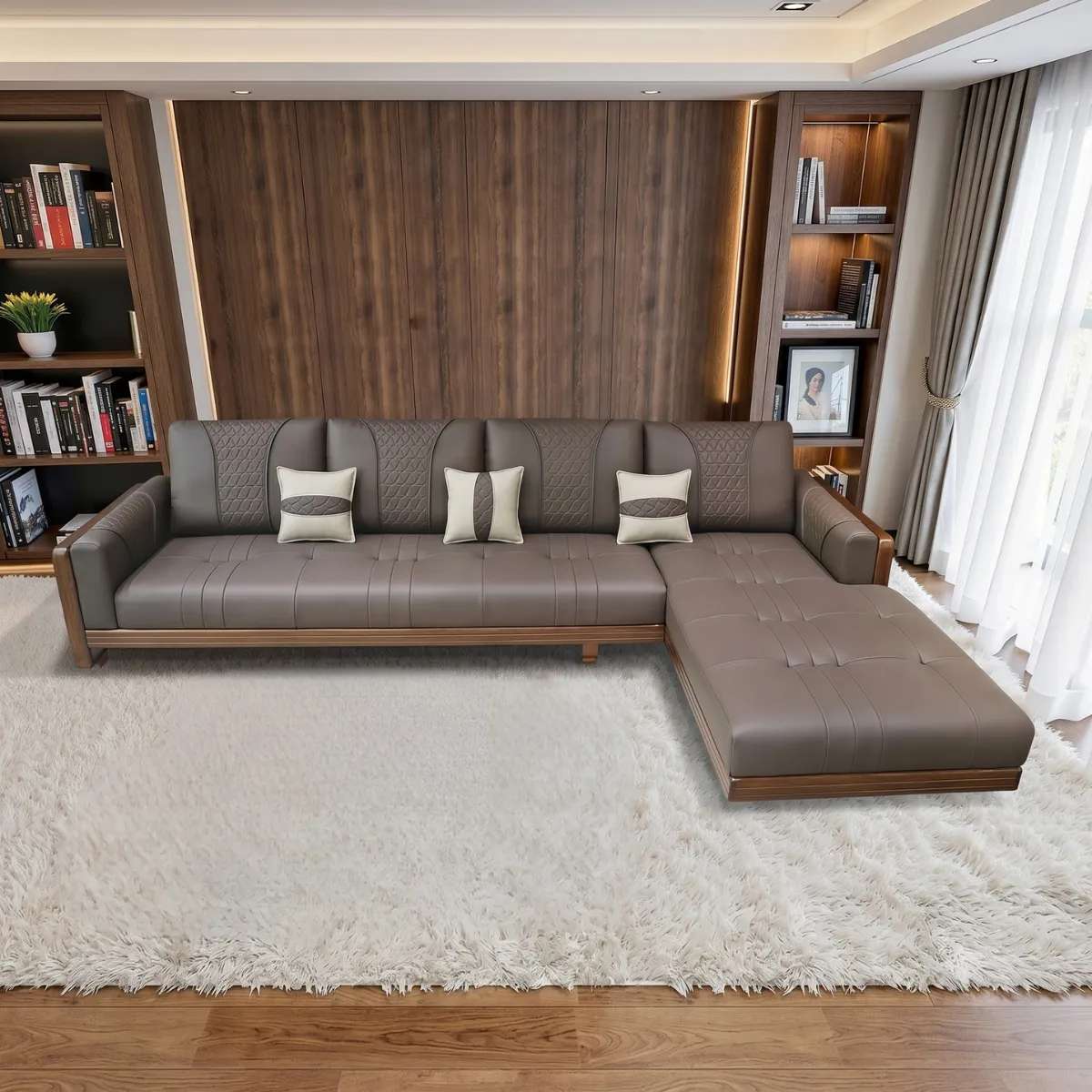 Sofa gỗ góc L Adora VT883