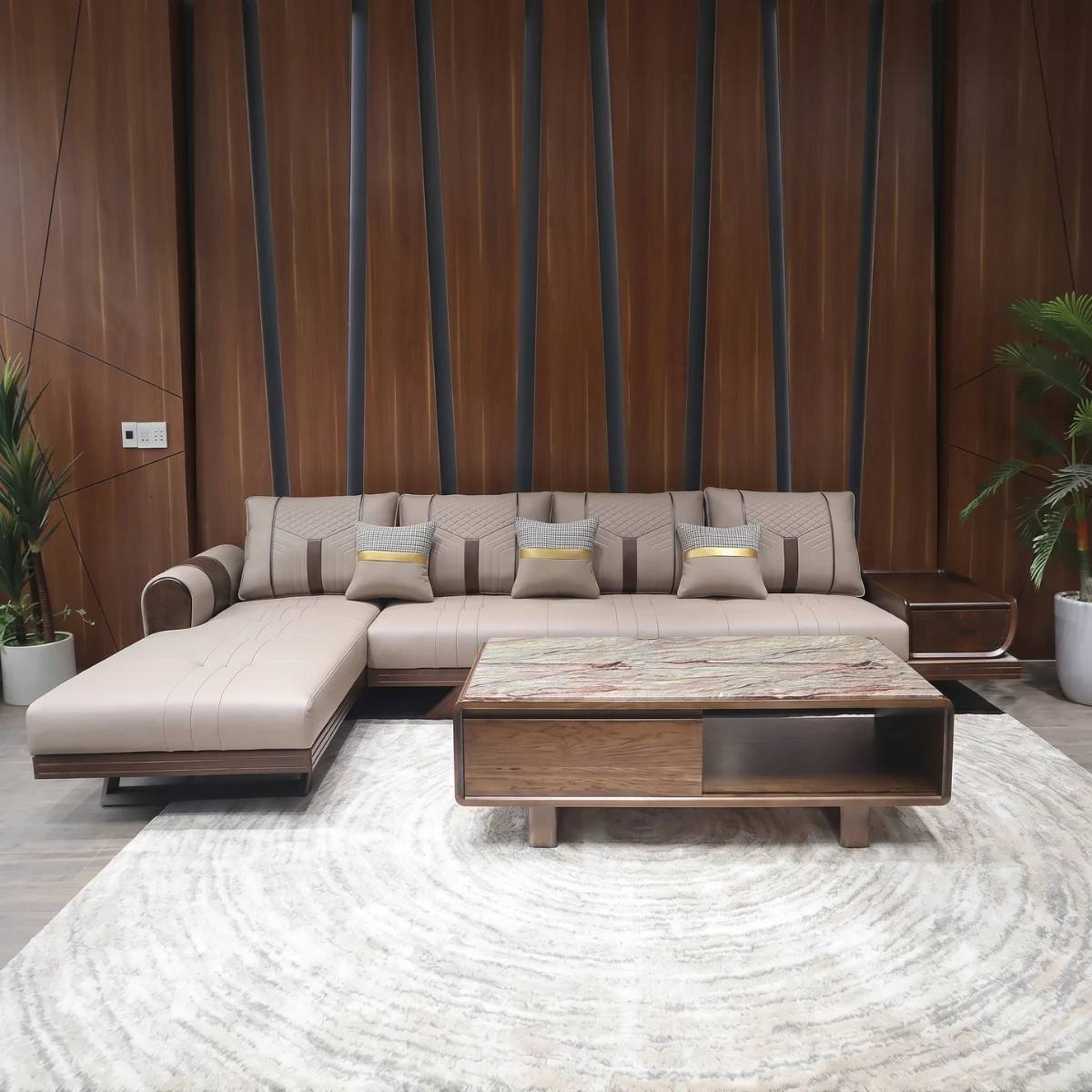 Sofa gỗ góc L Adora VT886