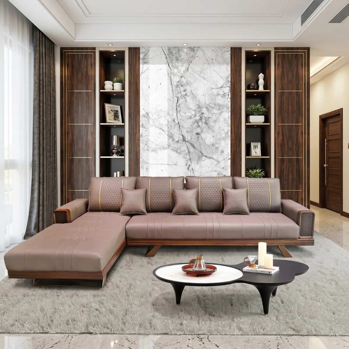 Sofa gỗ góc L Adora VT887