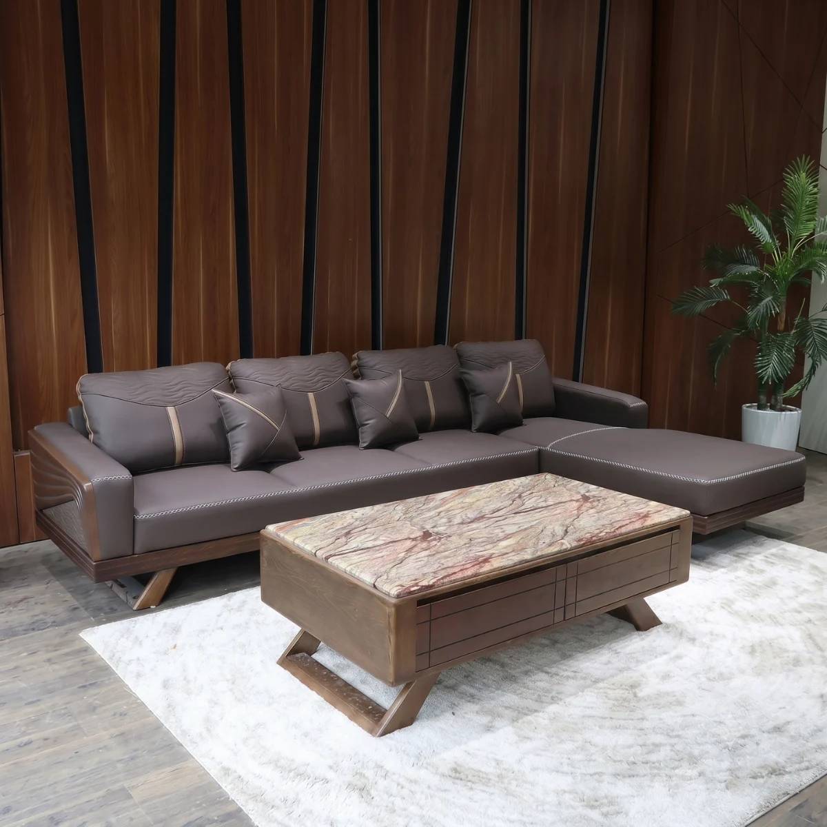 Sofa gỗ góc L Adora VT889