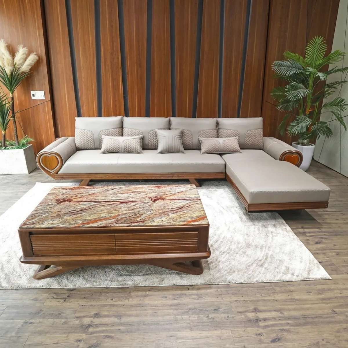 Sofa gỗ góc L Adora VT891