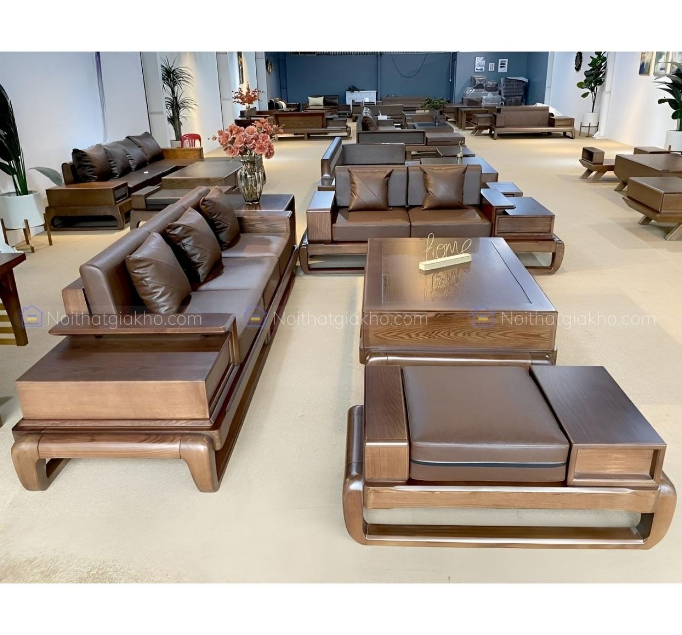 Sofa gỗ óc chó cao cấp GK47