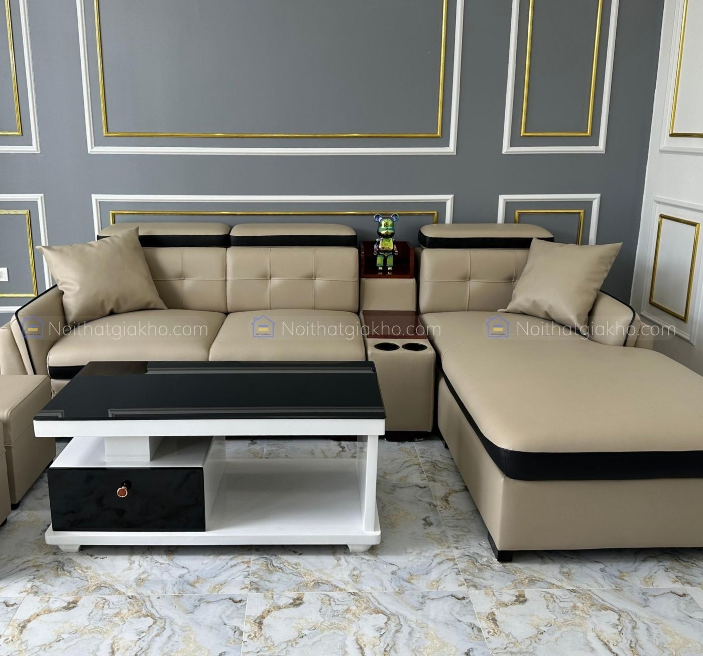 Sofa góc chữ L giá rẻ, sofa phòng khách