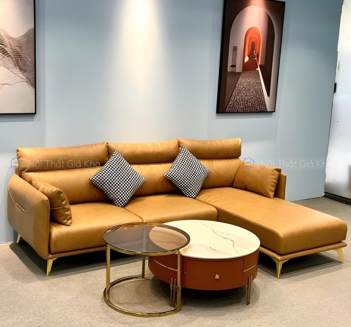 Sofa góc L 2m5x1m7 nhỏ gọn