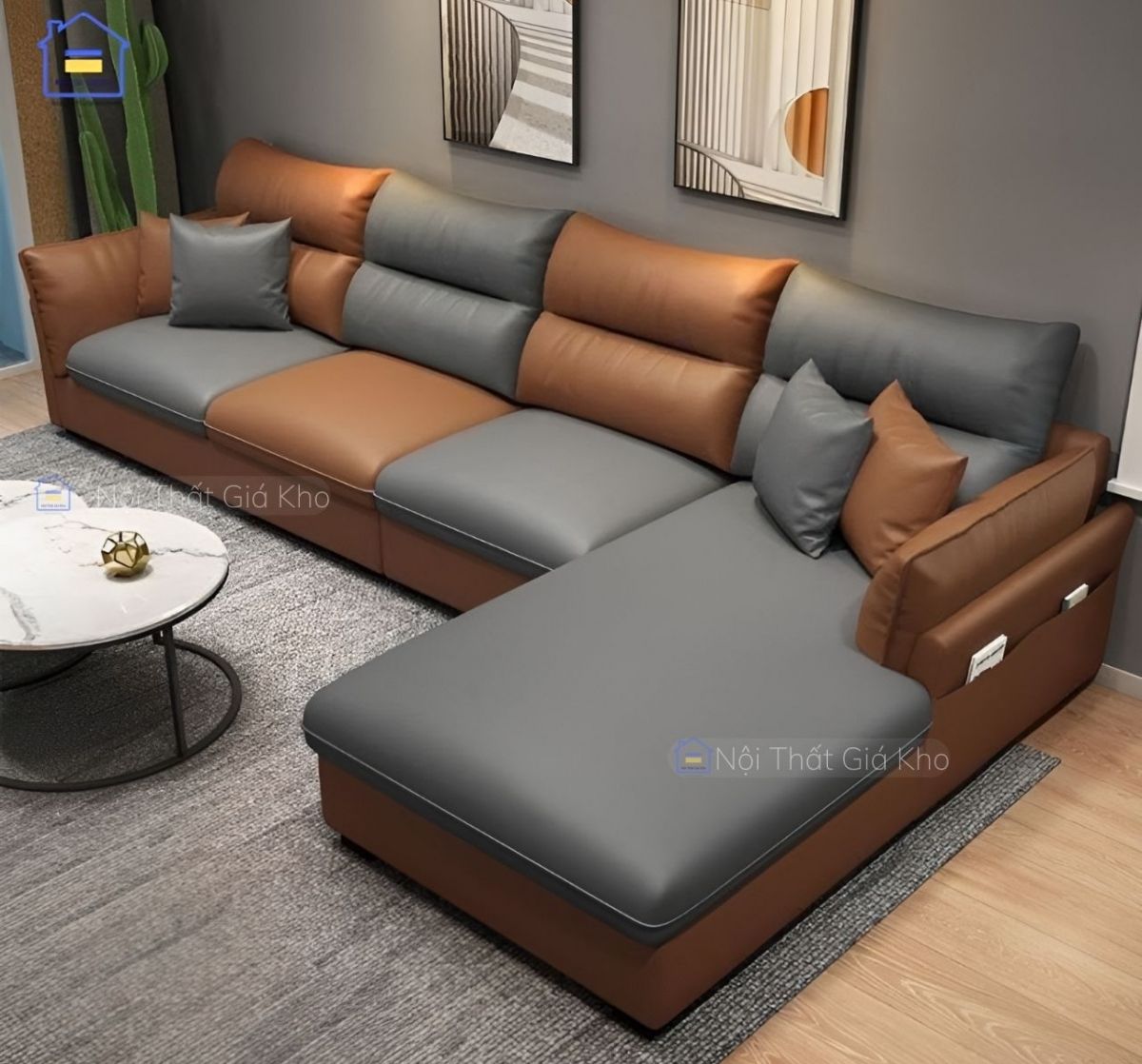 Sofa góc L Adora cao cấp GL29