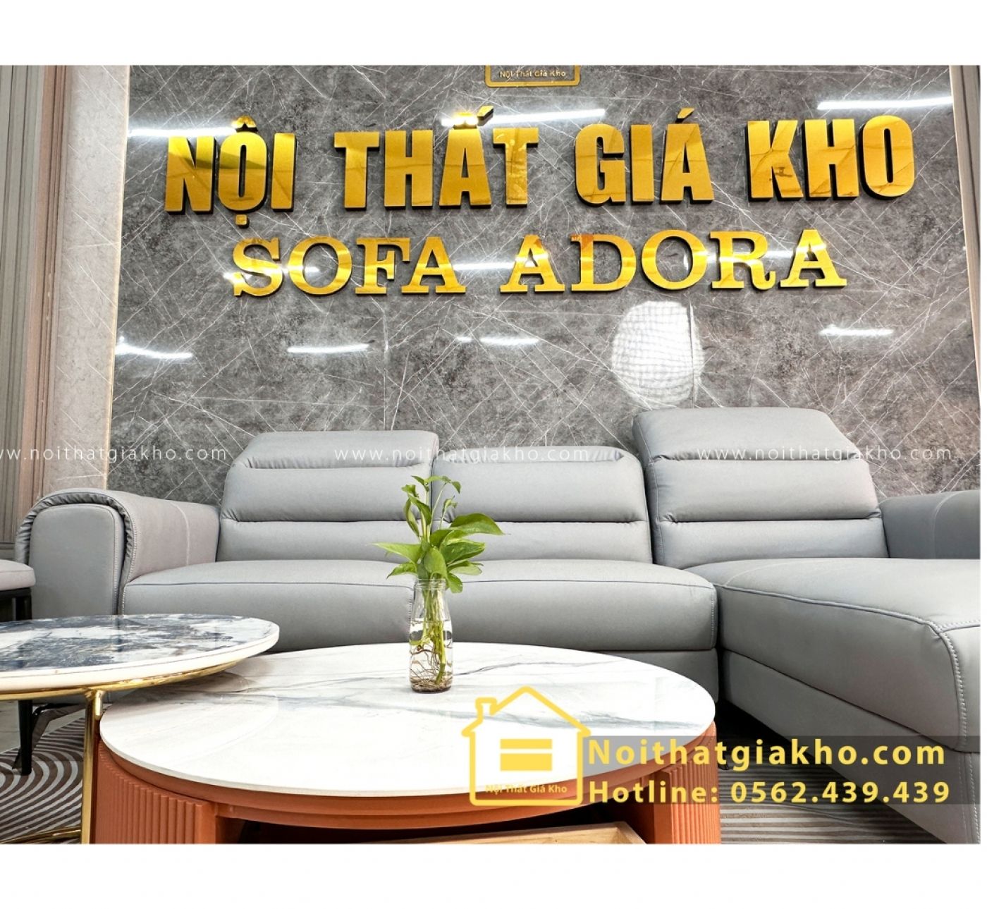 Sofa góc L Adora XA05 da chống trầy