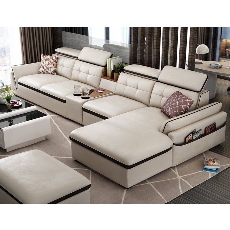 Sofa góc L bọc da cao cấp GL18