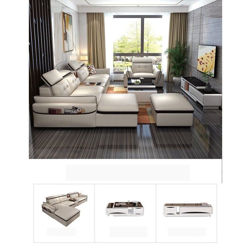 Sofa góc L bọc da cao cấp GL18