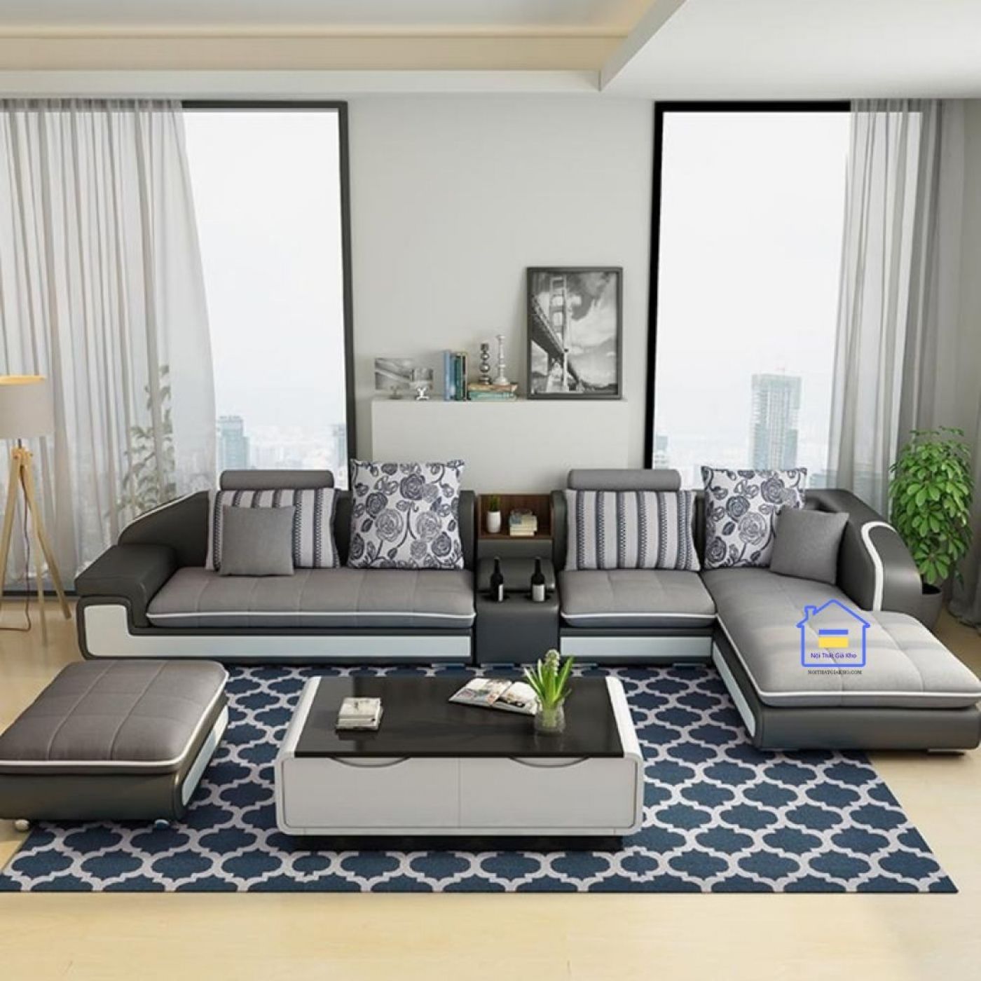 Sofa vải góc L cao cấp SFVTY03
