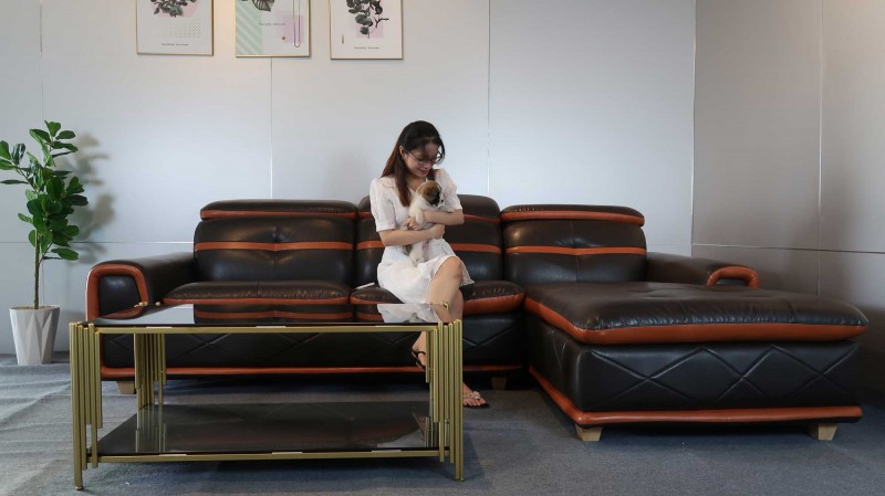 Sofa kiểu chữ L cao cấp phòng khách TL07