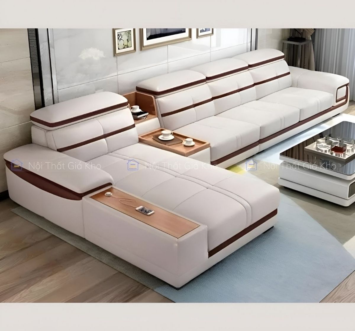 Sofa phòng khách chữ L cao cấp Adora GL31